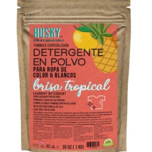 husky detergente brisa tropical 1 kg (ropa blanca y de color)